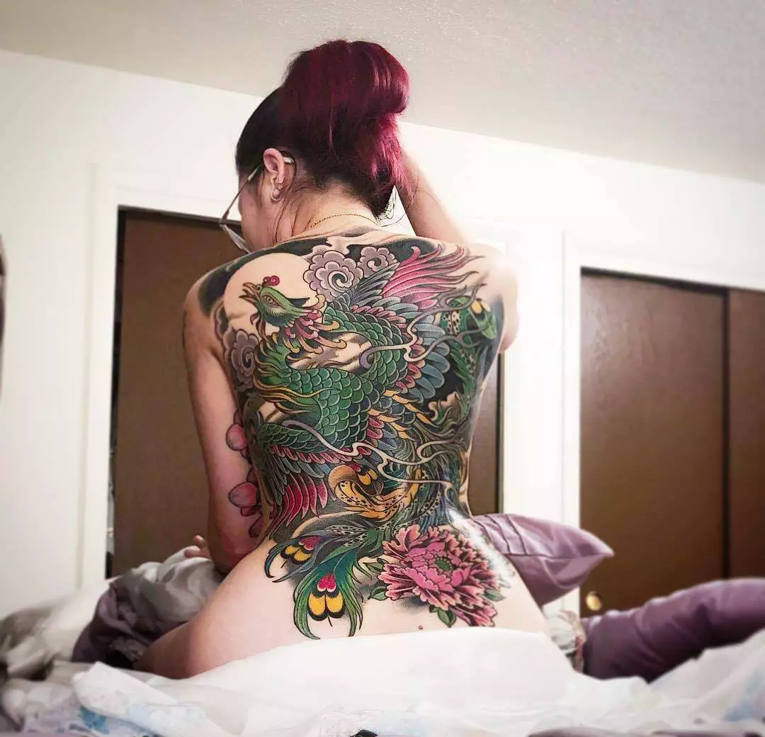 farbiges asiatisches Tattoo