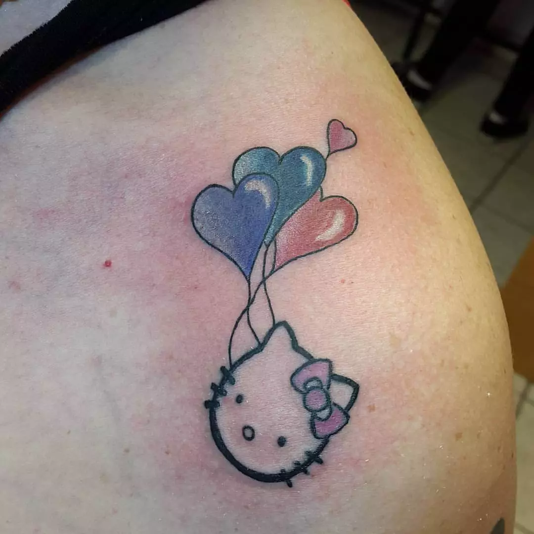 Hello Kitty mit Luftballons