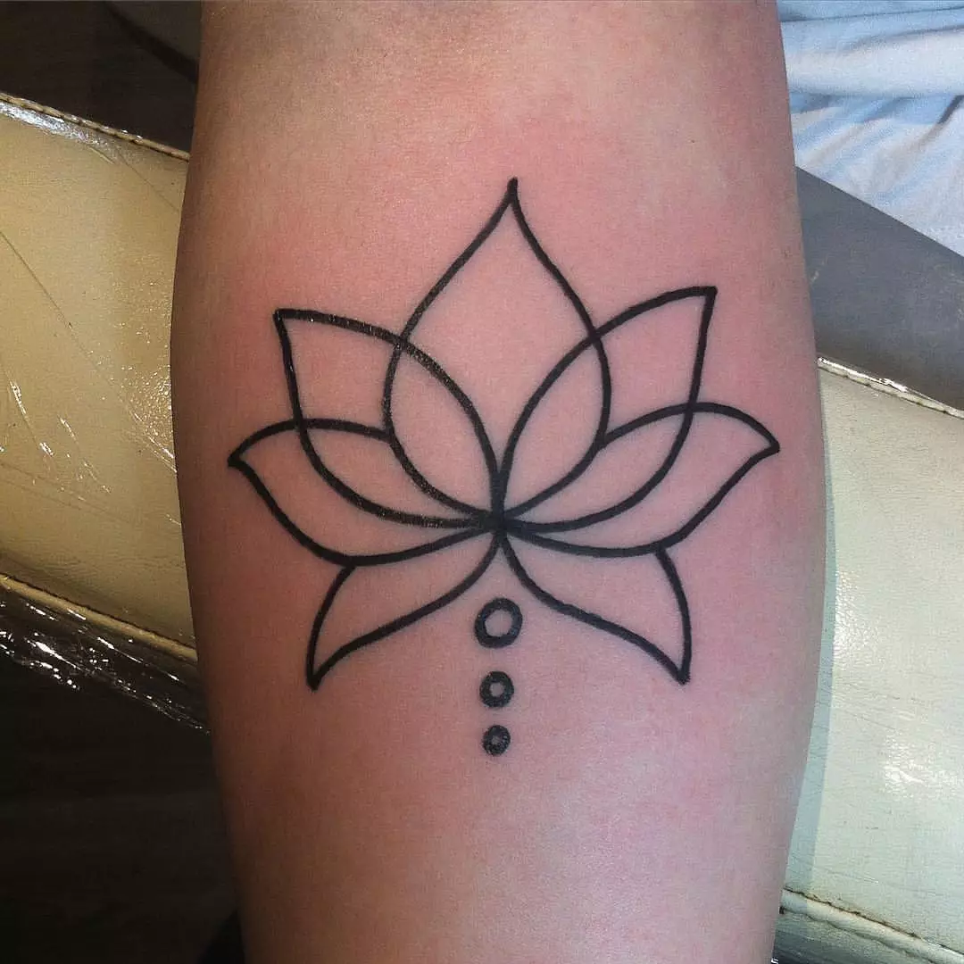 Linework einer Lotus Blume