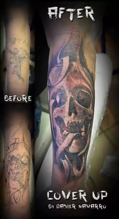 Totenkopf Cover up Tattoo